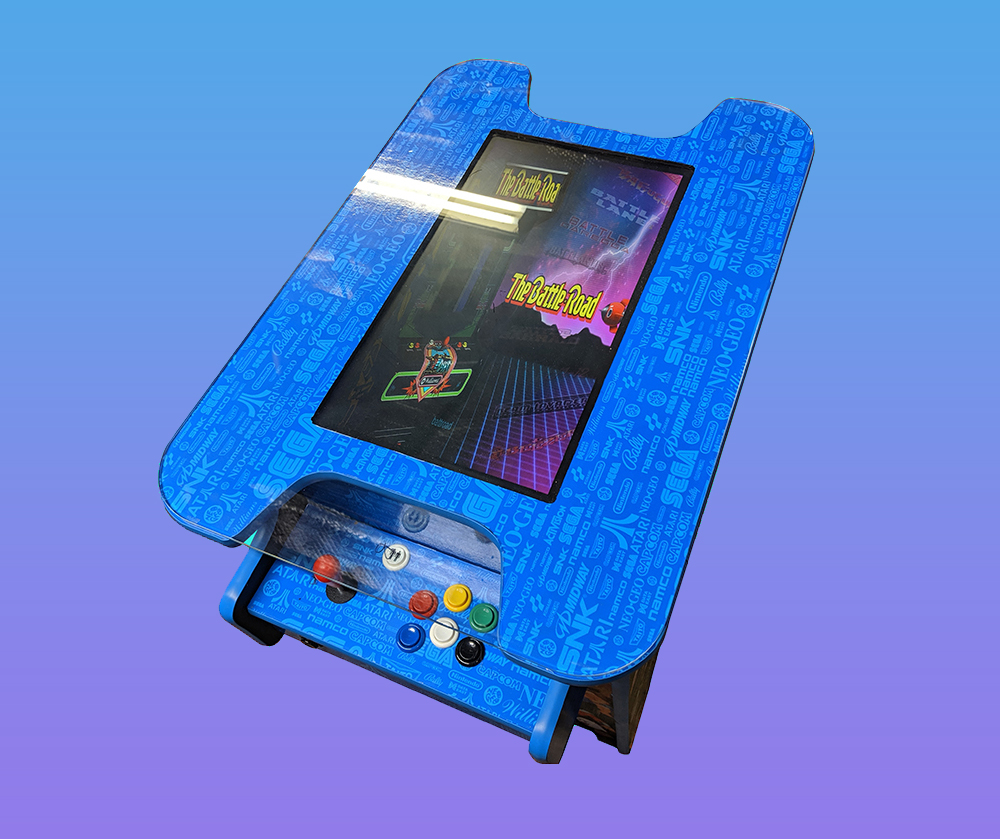 LED-lit arcade cabinets in Belfast Northern Ireland